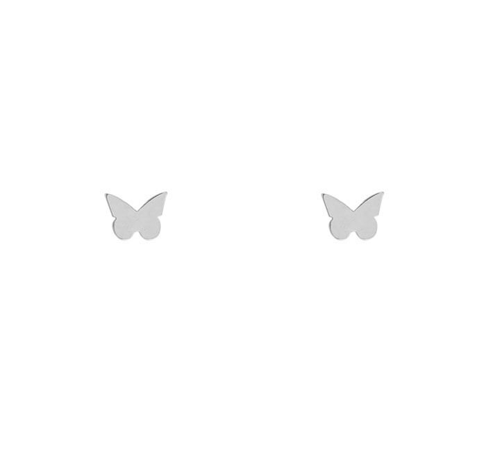 Piercing d’oreilles-papillon argenté