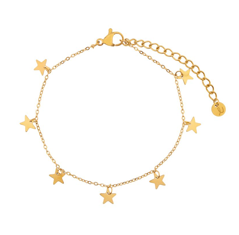 Bracelet de cheville- -étoiles dorées