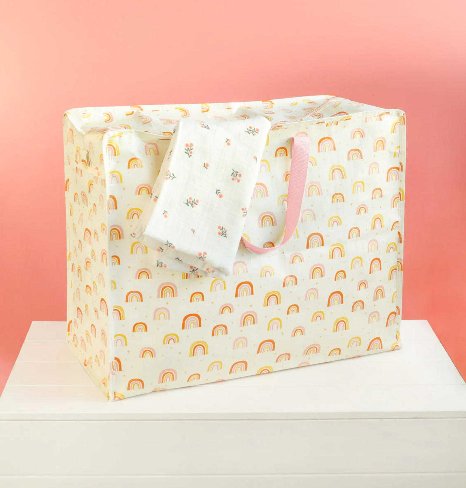 Grand sac de rangement arc-en-ciel