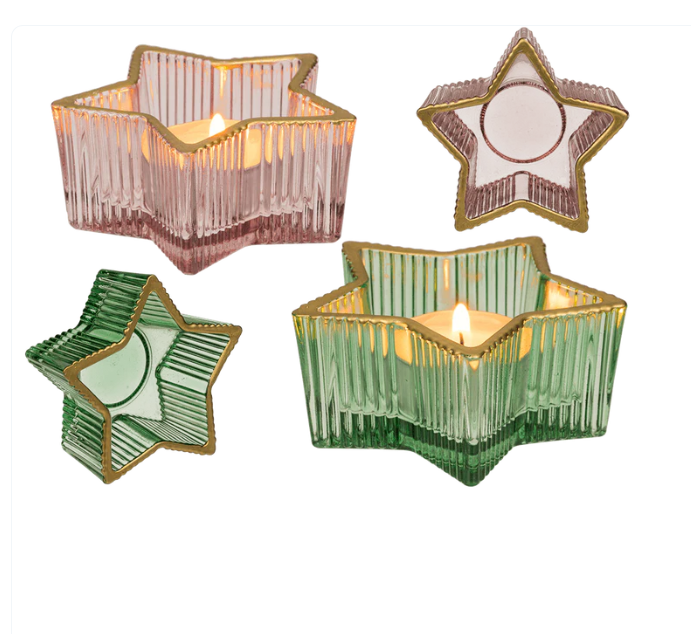 Support en verre pour bougie chauffe-plat