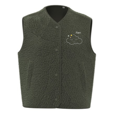 Gilet teddy personnalisée – sans manche