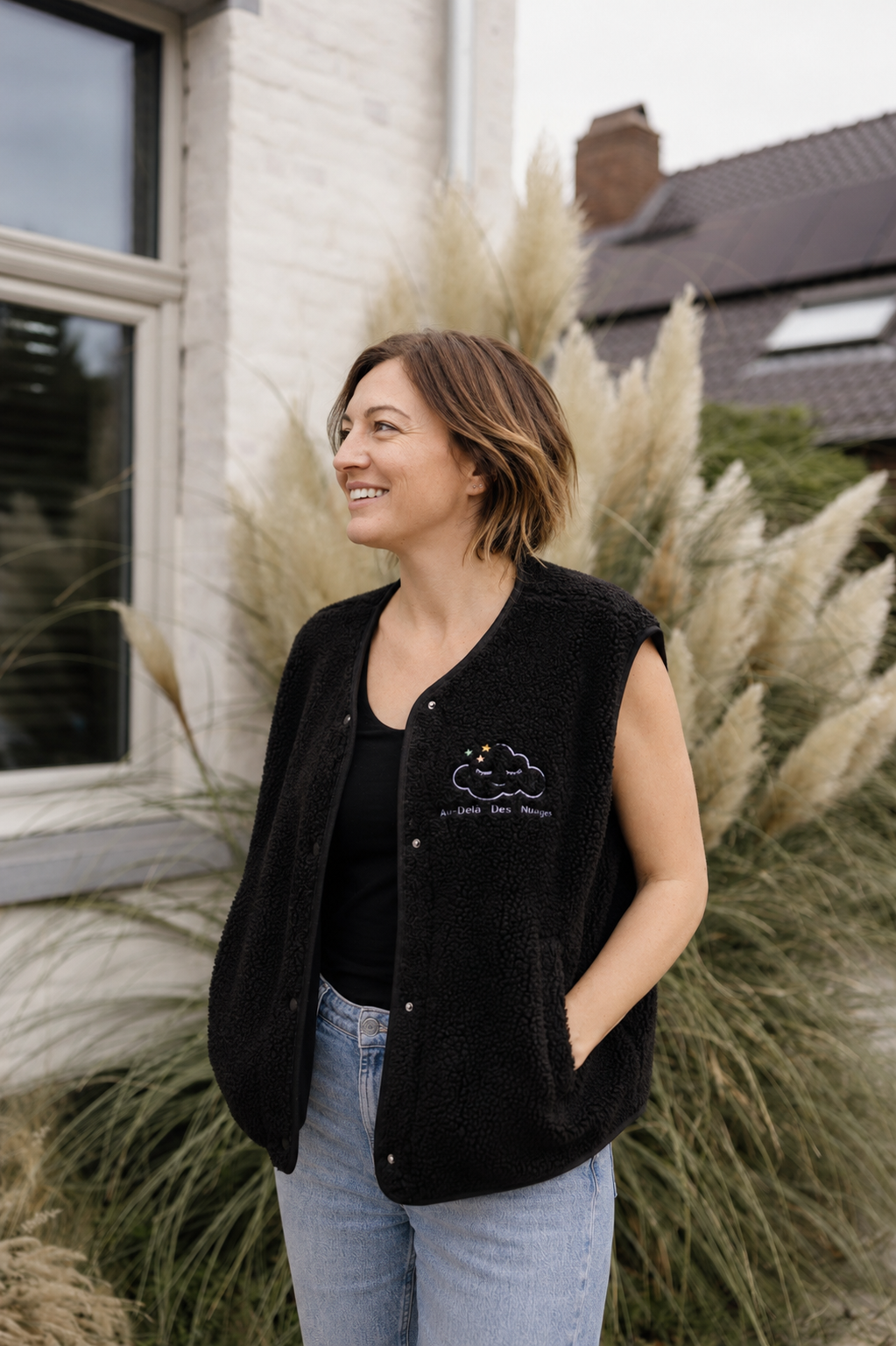 Gilet teddy personnalisée – sans manche
