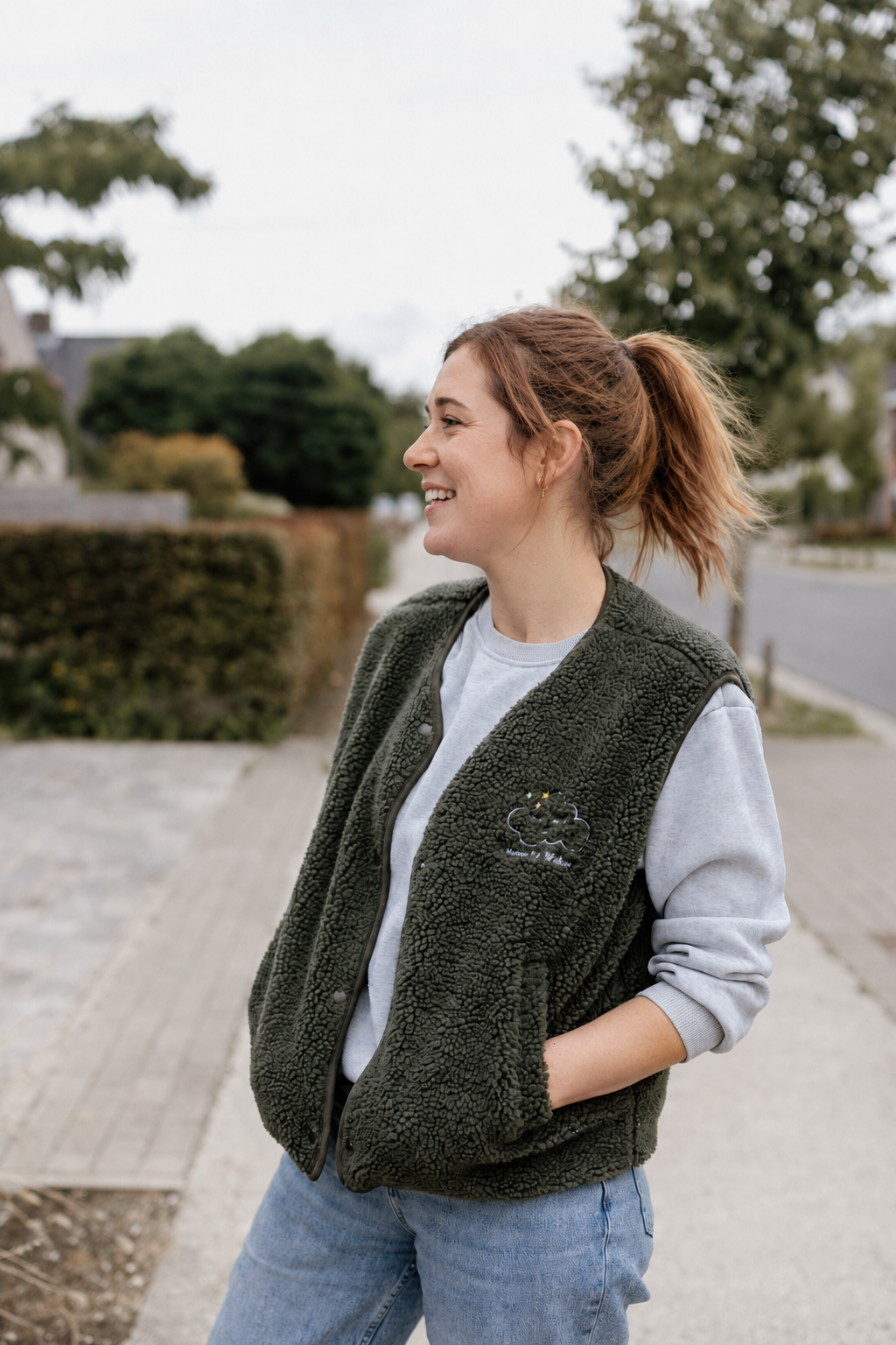 Gilet teddy personnalisée – sans manche