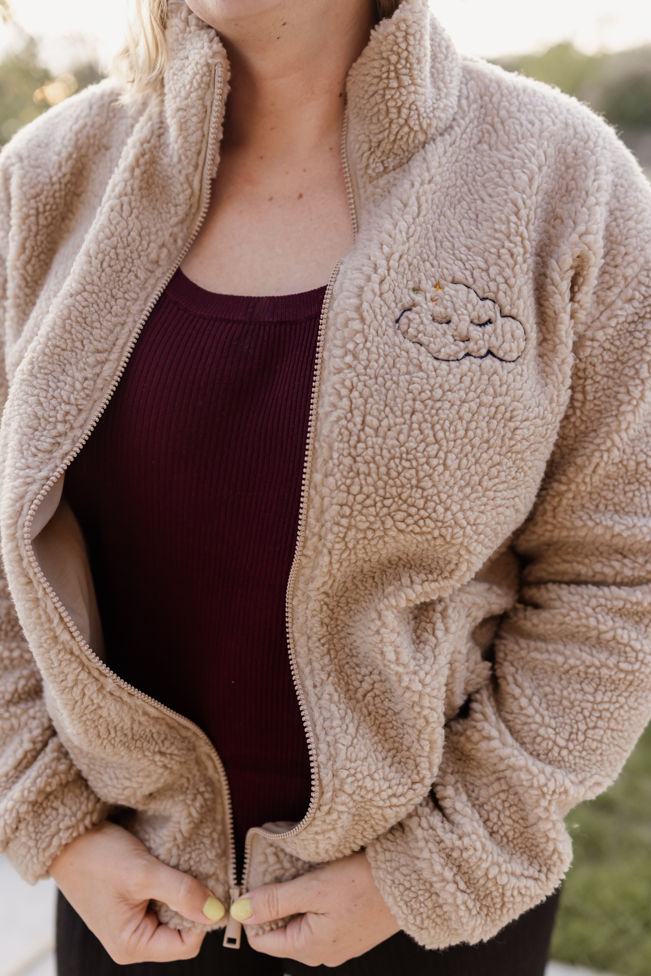 Veste teddy personnalisée – Manches longues